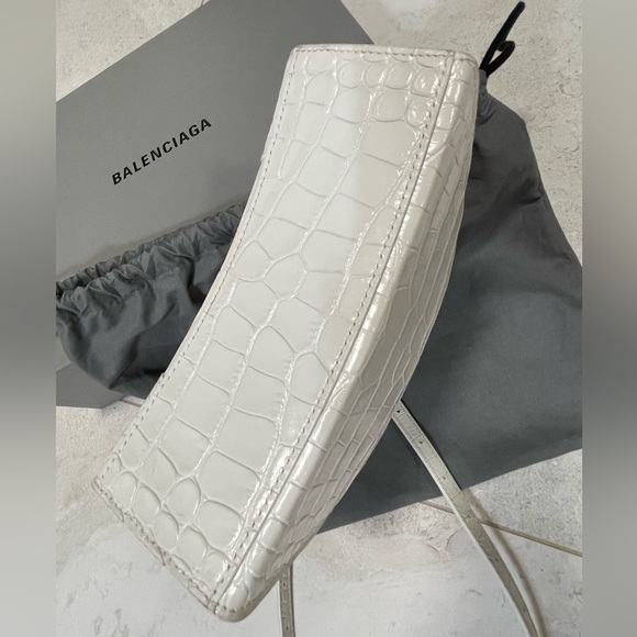 Balenciaga White Croc-Embossed Mini Bag - Picture 7 of 9